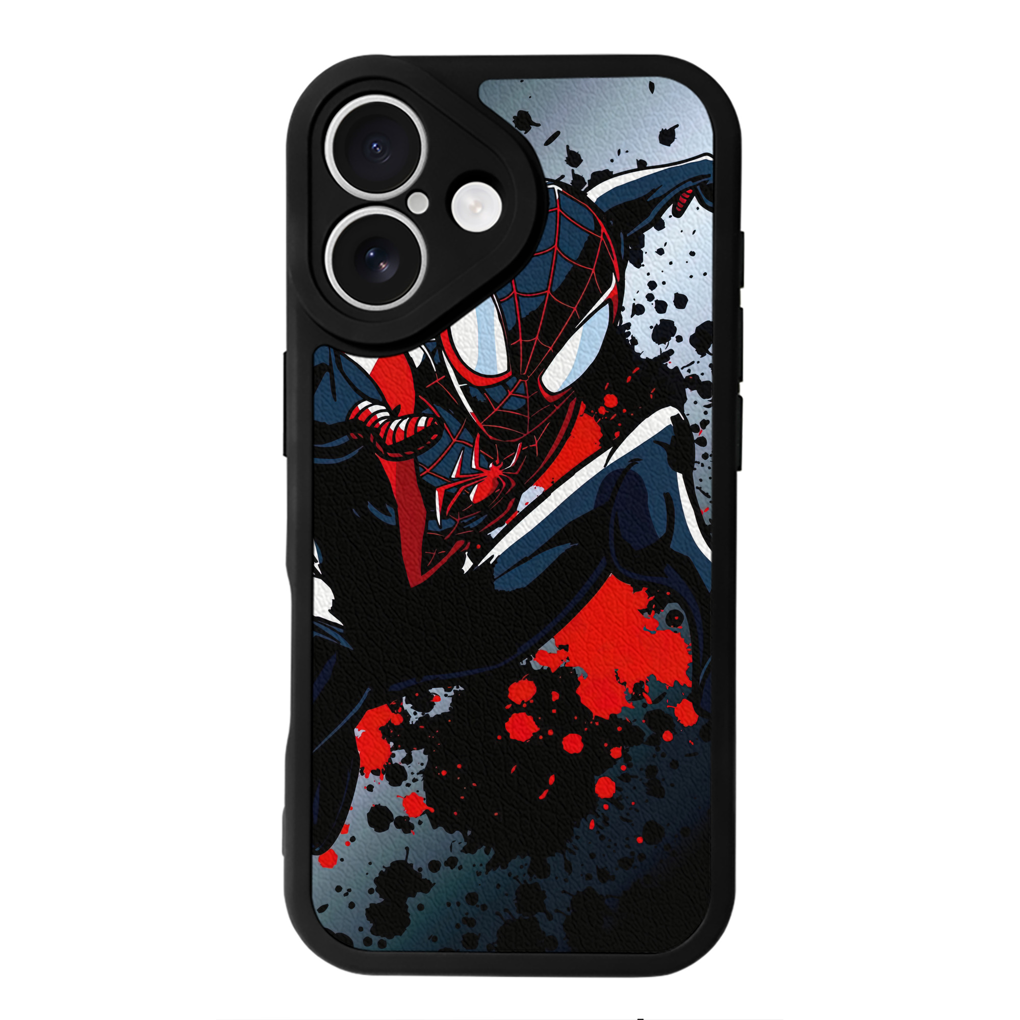 Spider Man スパイダーマン 【iPhone 16シリーズ対応】シリコンスマホケース（レザー調） 材質：シリコン